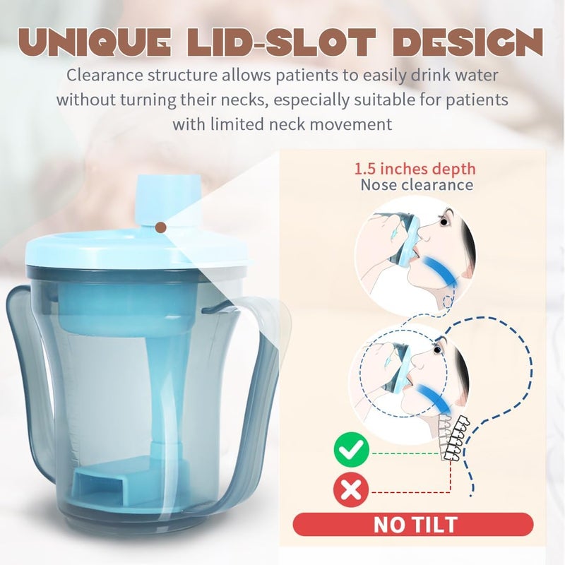 Ehucon Dysphagia Regulating Drinking Cup for Swallowing and Disorders People,Dispenses 5cc or 10cc of Liquid Each Time,Helps to Prevent Choking - Image 5